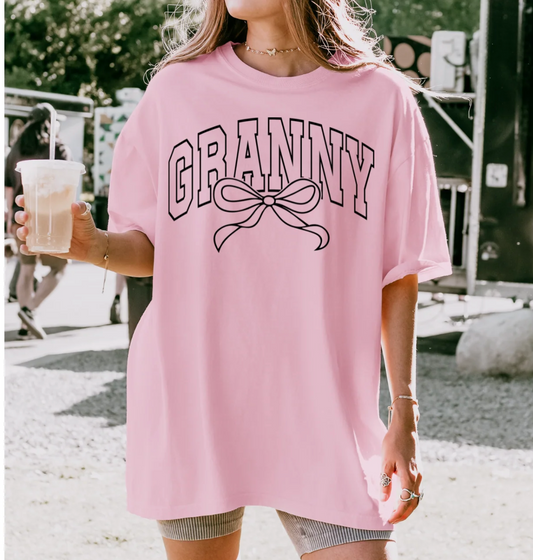 Granny Bow - Screen Print Transfer