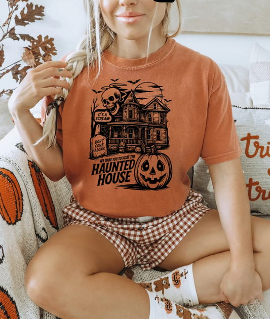 Spooky House - Screen Print Transfer