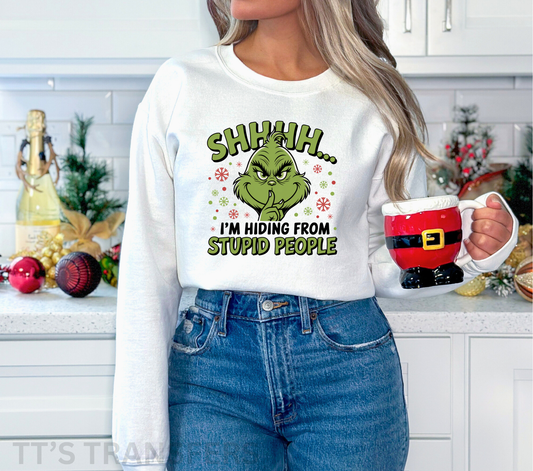 Hiding From Stupid People - DTF Transfer