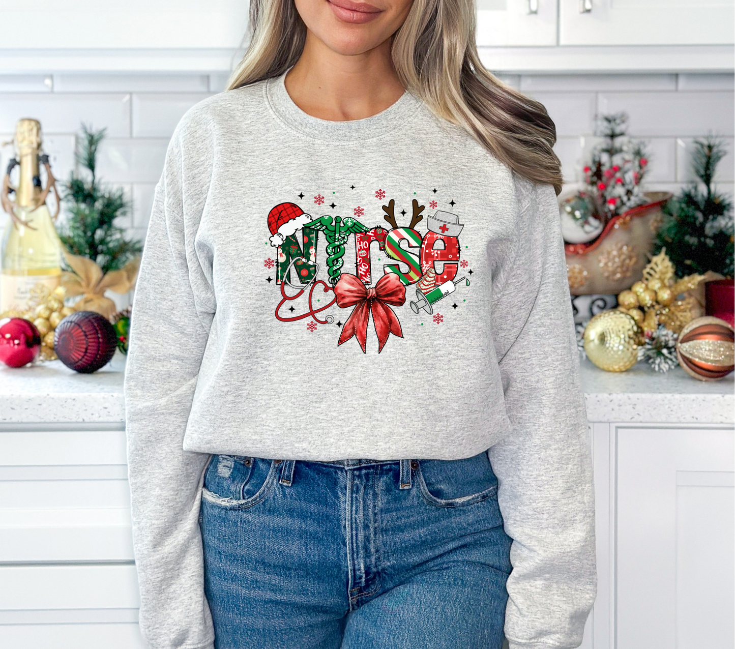 Christmas Nurse - DTF TRANSFER