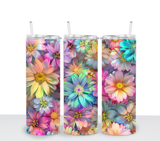 Colorful Flower Sublimation Tumbler