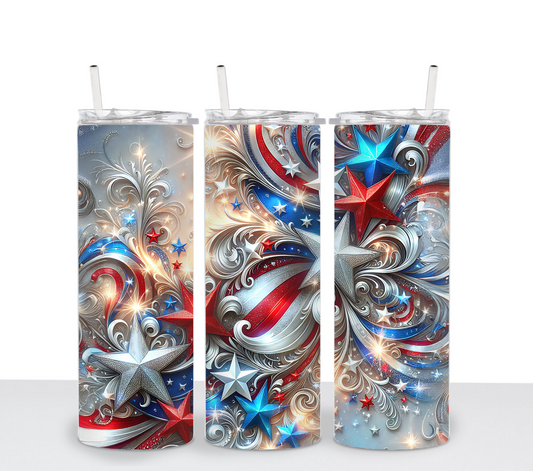 4th of July Flag Sublimation Transfer