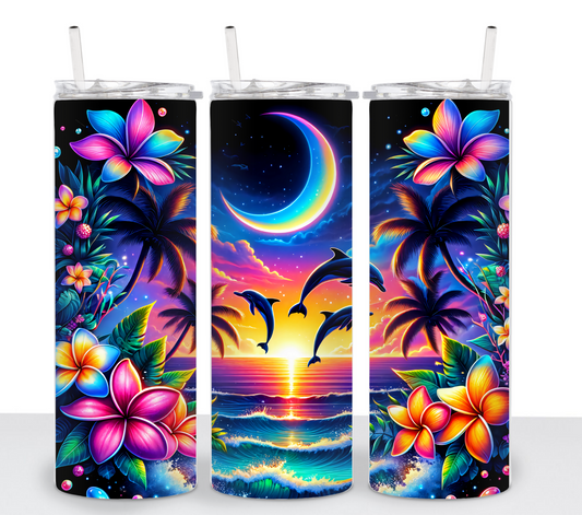 Midnight Dolphins Sublimation Transfer