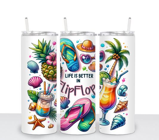 Life is Better in Flip Flops Sublimation Transfer