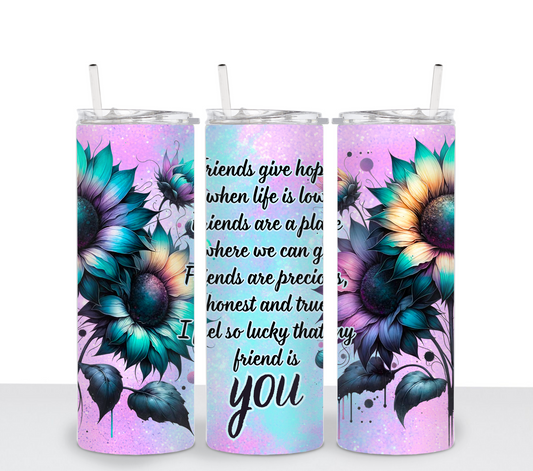 Friendship Quote Sublimation Tumbler