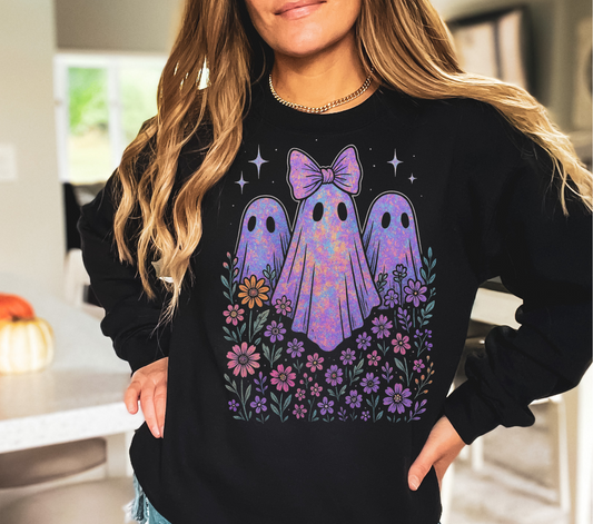 Purple Flower Ghost - DTF TRANSFER