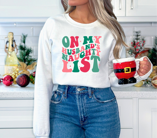 Husband Naughty List - DTF TRANSFER