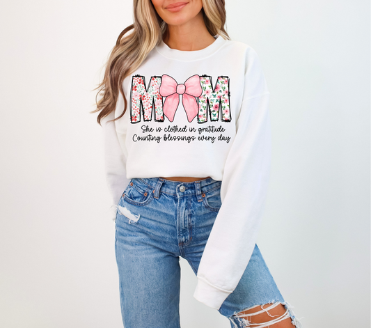 MOM PINK BOW - DTF TRANSFER