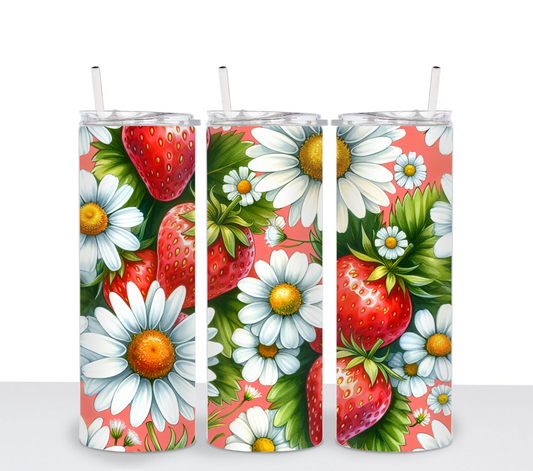 Strawberry Flowers - Sublimation Transfer