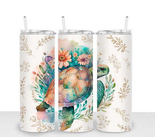 FLORAL SEA TURTLE - Sublimation Transfer