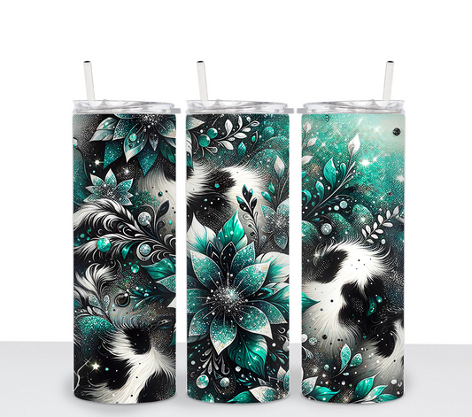 Teal Cow Floral