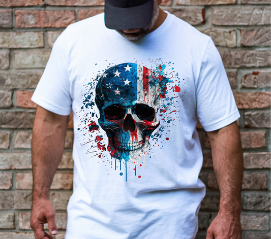 AMERICAN SKULL - DTF TRANSFER