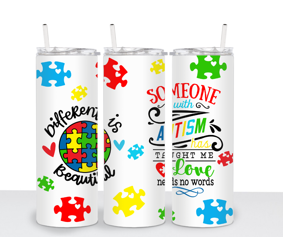 Autism Sublimation Tumbler Transfer