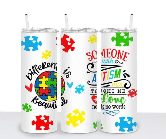 Autism Sublimation Tumbler Transfer